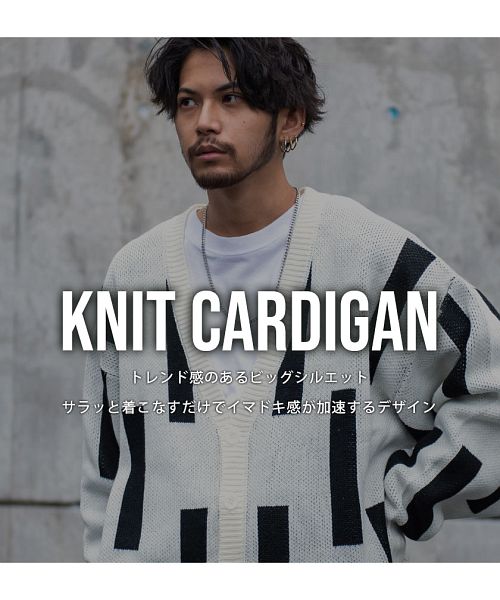 キャバリア CavariA CavariA 総柄カーディガン 羽織 （WHT(ホワイト)） WHT(ホワイト)