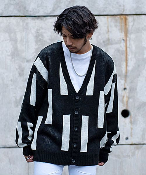 キャバリア CavariA CavariA 総柄カーディガン 羽織 （BLK(ブラック)） BLK(ブラック)