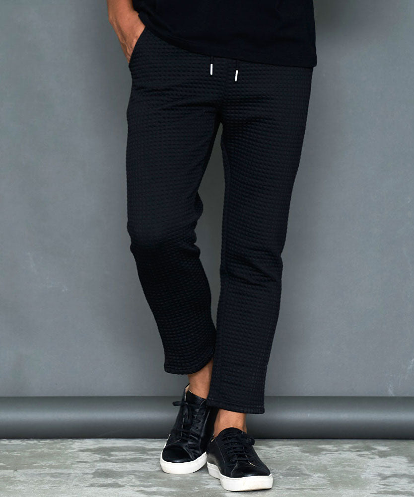 キャバリア CavariA CavariA キルティングワッフルアンクルパンツ （90(BLK/ブラック)） 90(BLK/ブラック)