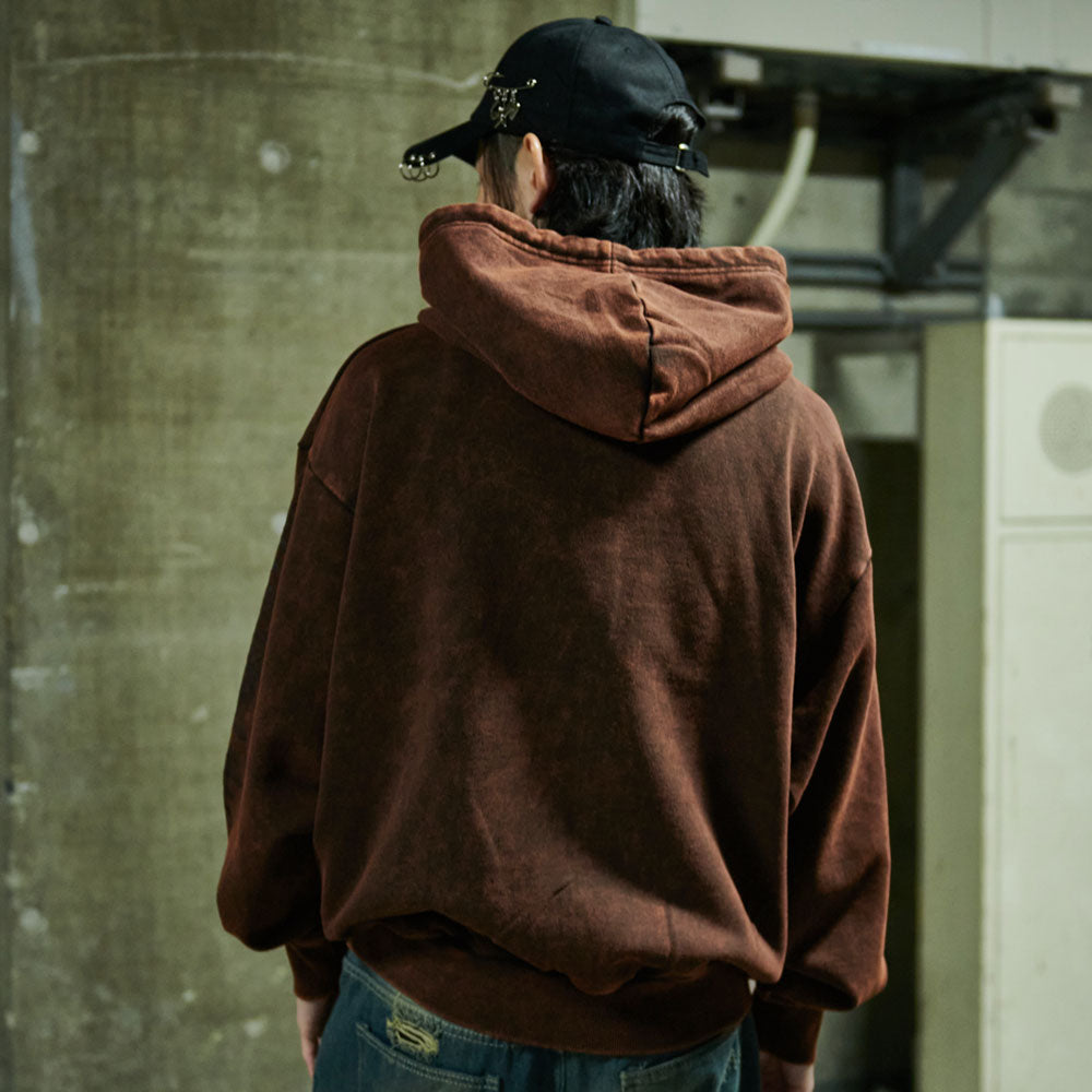 キャバリア CavariA CavariA グランジ加工ジップ長袖パーカー