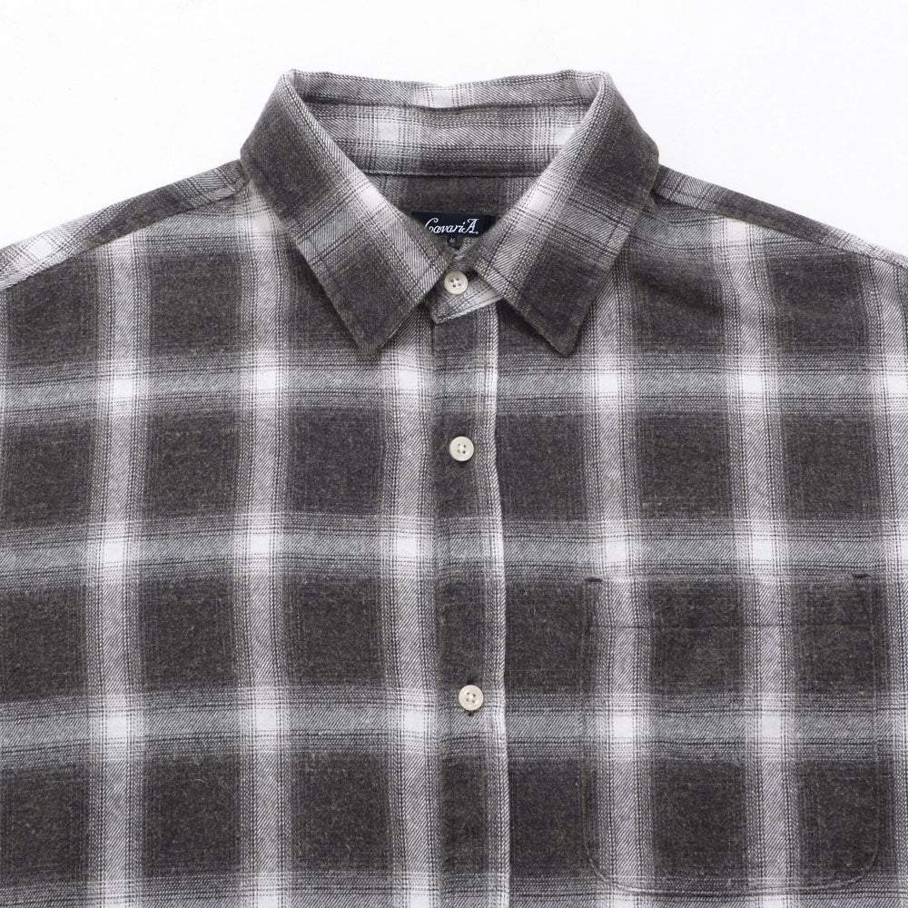 CavariA CavariA Snow Wash Check Long Sleeve Shirt