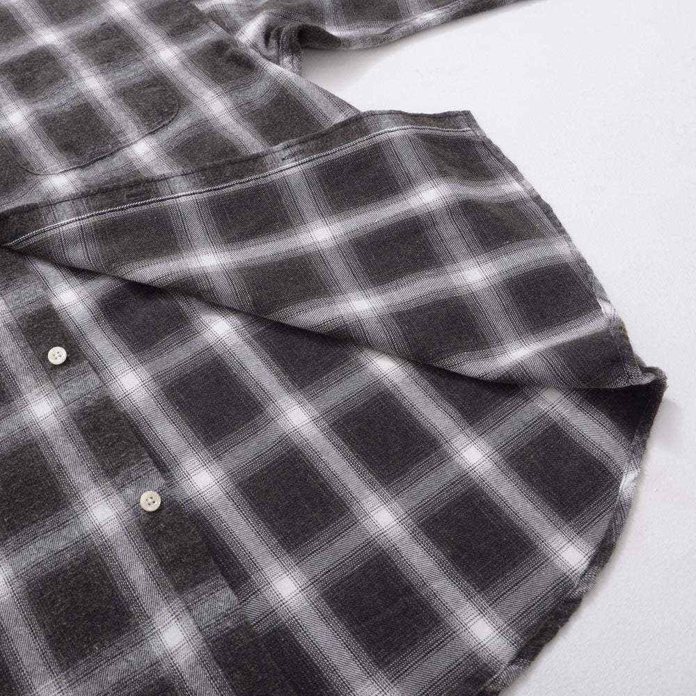 CavariA CavariA Snow Wash Check Long Sleeve Shirt
