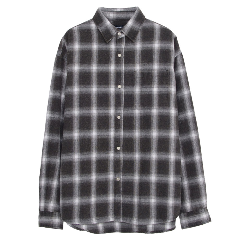 CavariA CavariA Snow Wash Check Long Sleeve Shirt