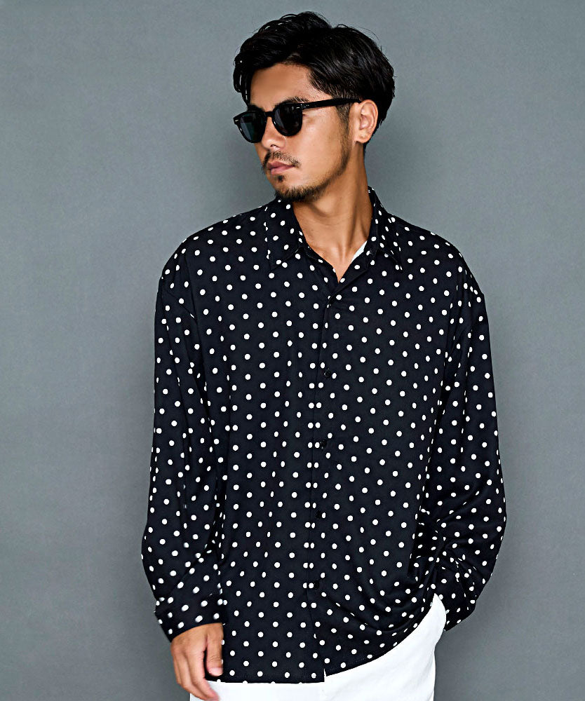 キャバリア CavariA CavariA 總柄長袖襯衫