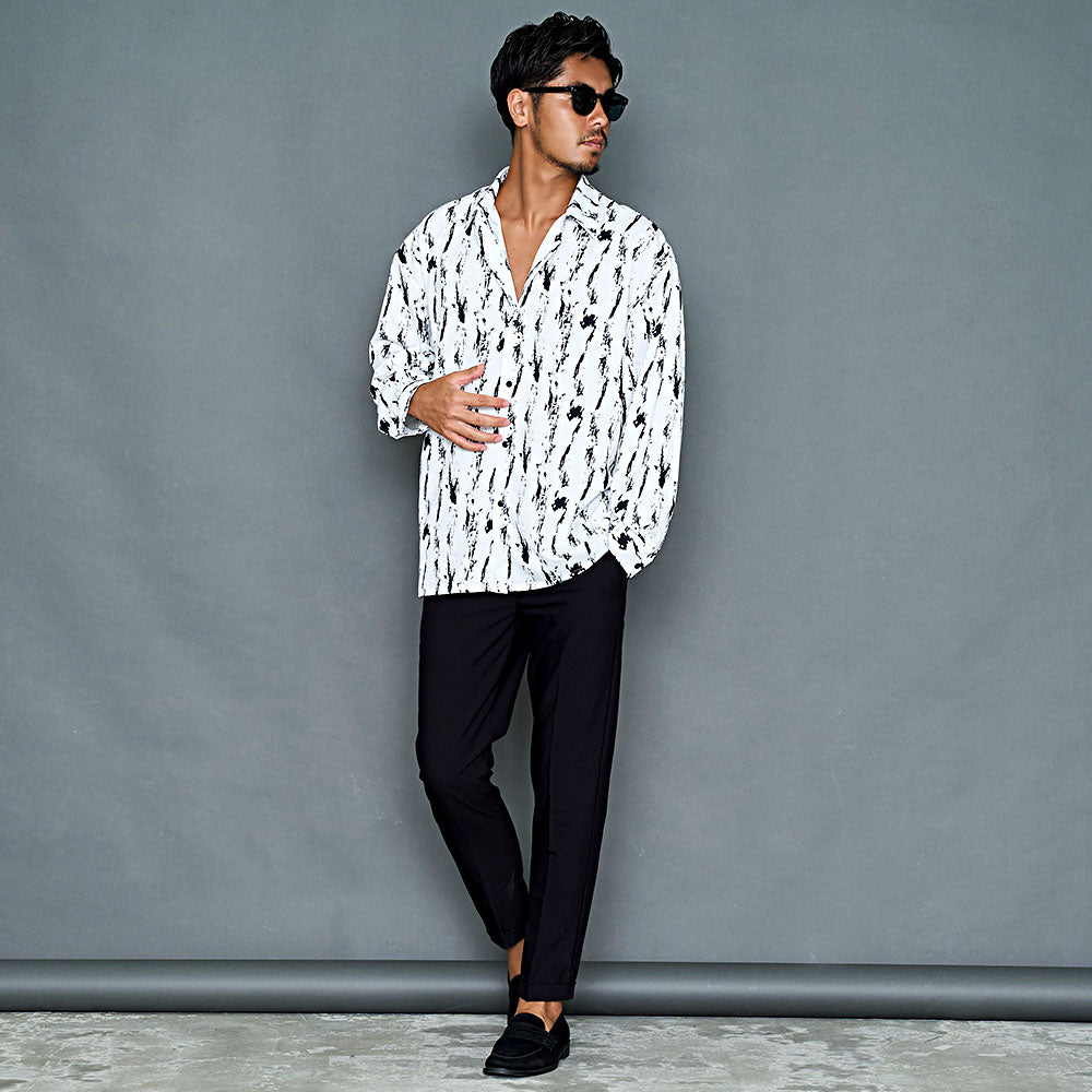 キャバリア CavariA CavariA 總柄長袖襯衫