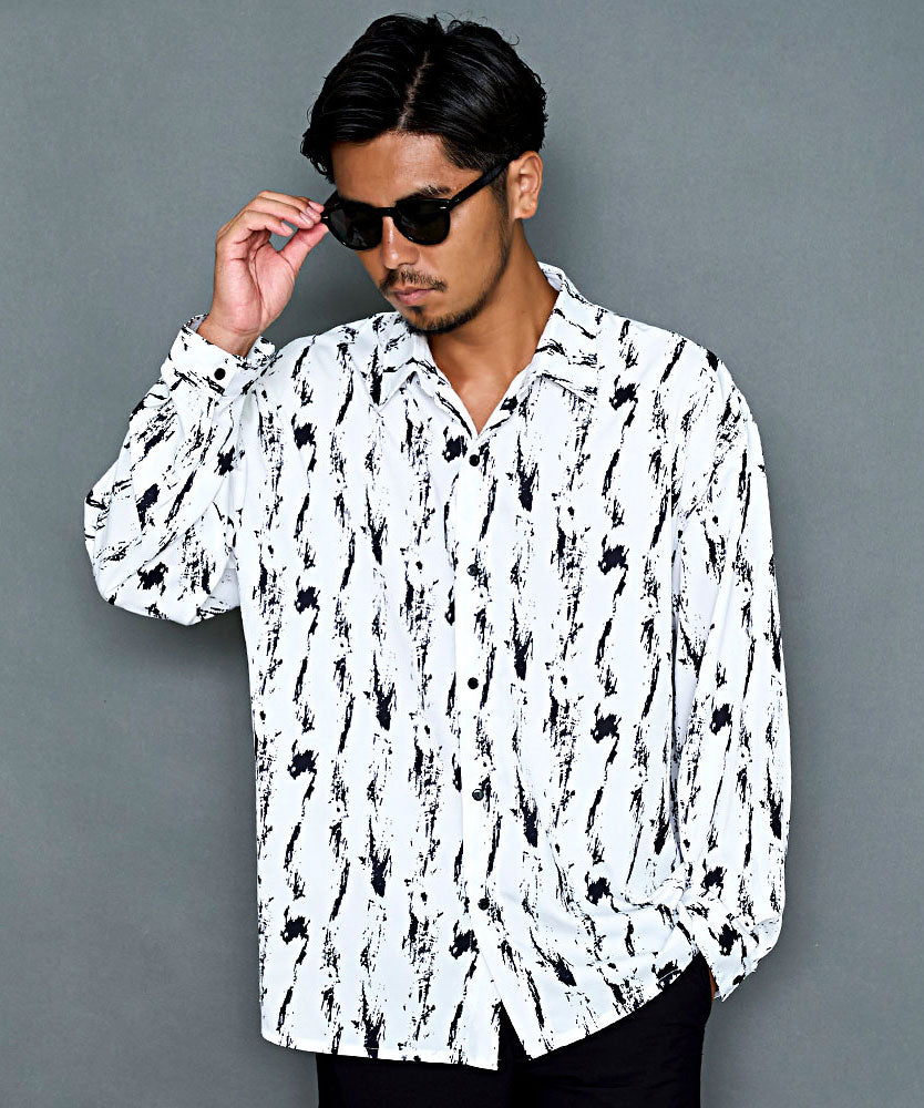 キャバリア CavariA CavariA 總柄長袖襯衫