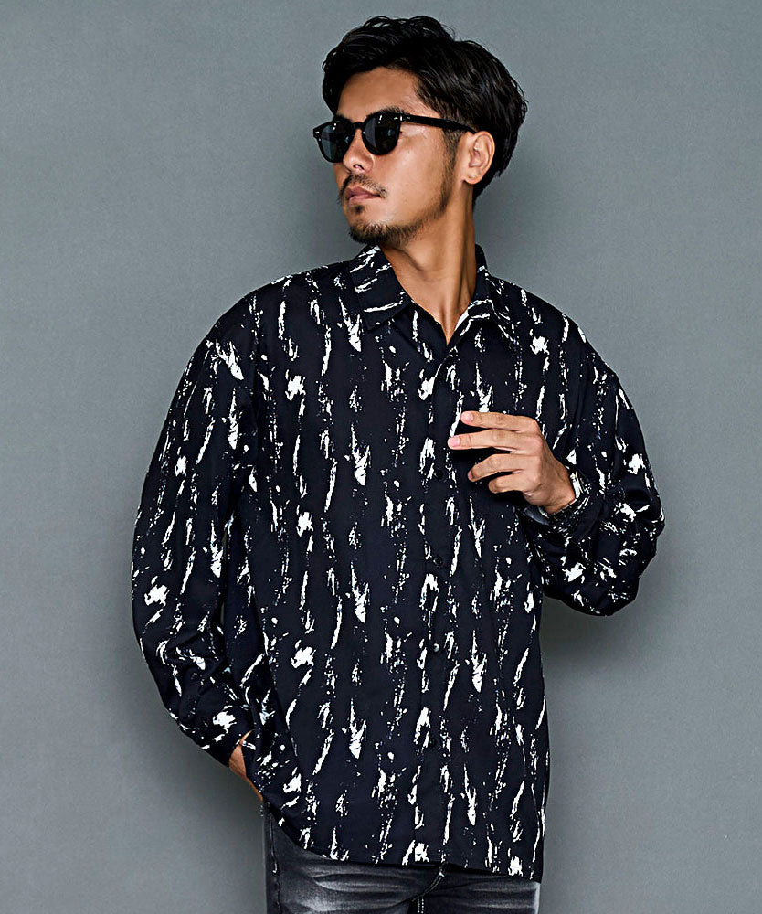 キャバリア CavariA CavariA 總柄長袖襯衫