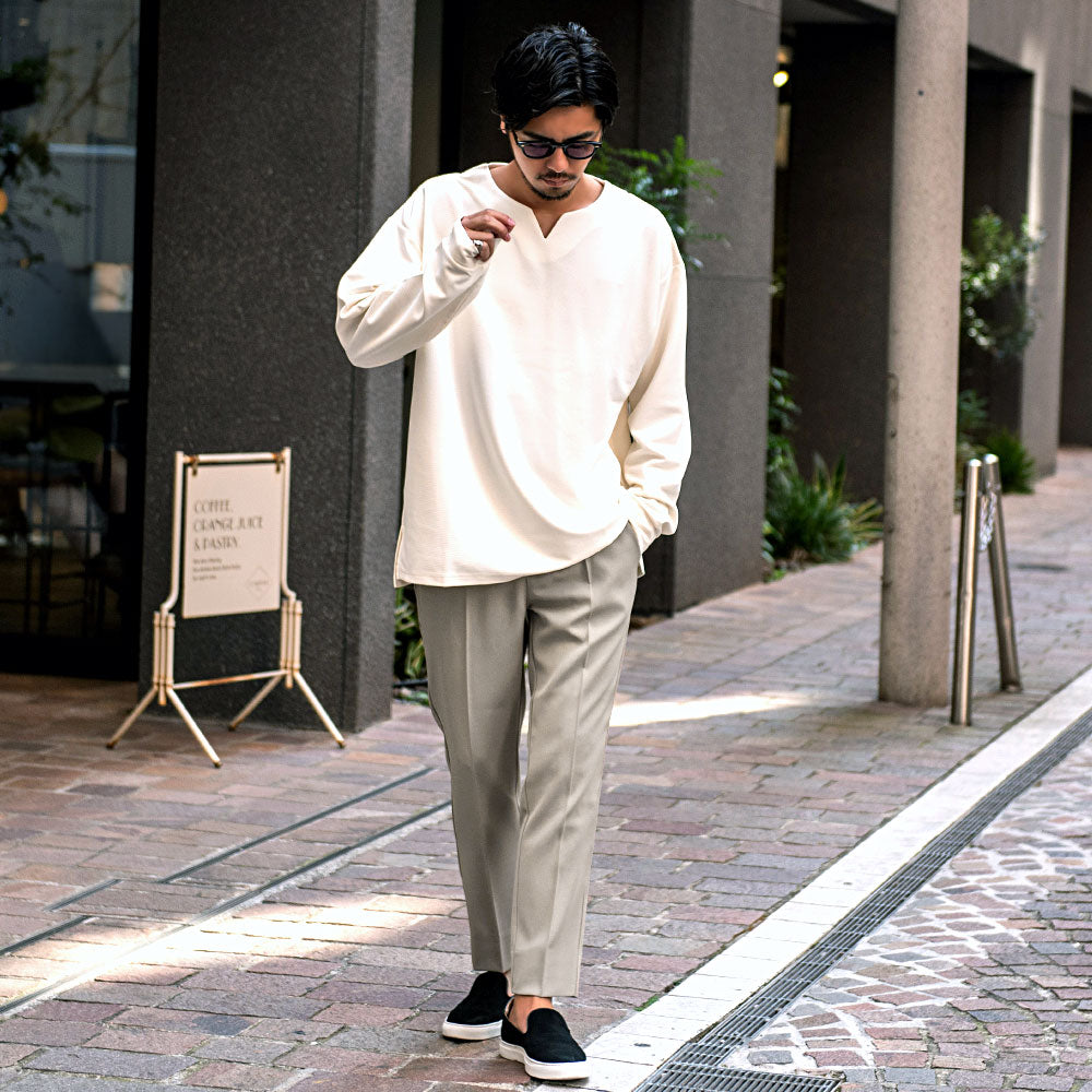 キャバリア CavariA CavariA スリムテーパードスラックス （WHT(ホワイト)） WHT(ホワイト)