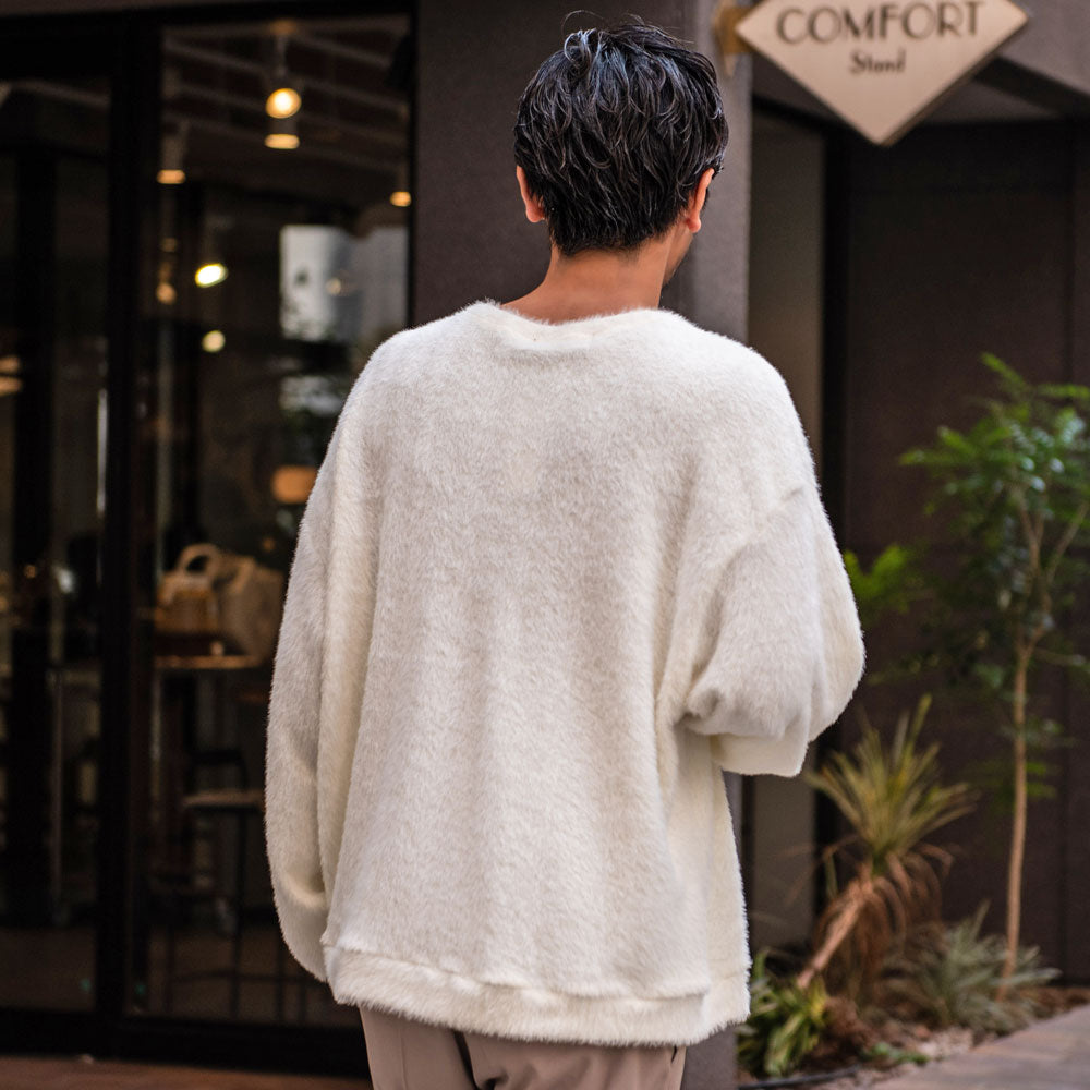 キャバリア CavariA CavariA シャギービッグシルエット長袖ニットソー （BLK(ブラック)） BLK(ブラック)