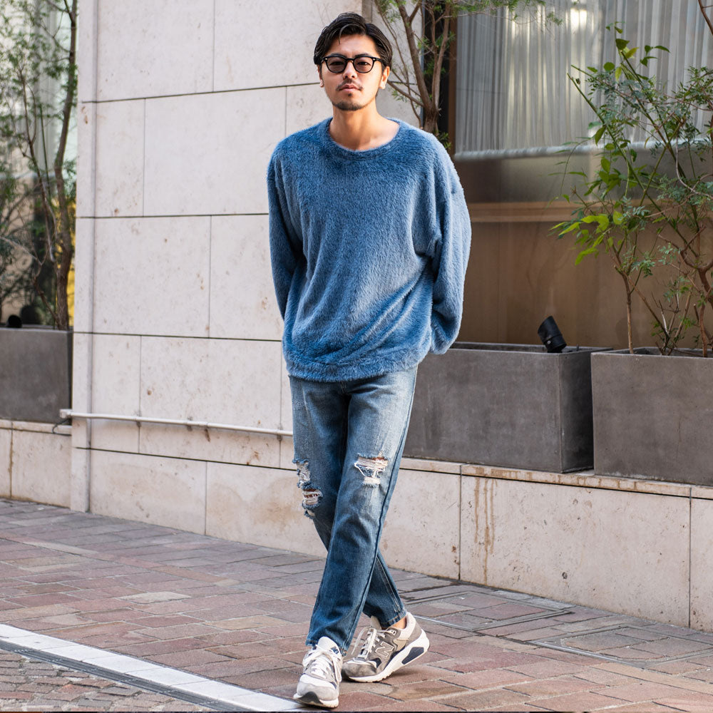 キャバリア CavariA CavariA シャギービッグシルエット長袖ニットソー （BLK(ブラック)） BLK(ブラック)