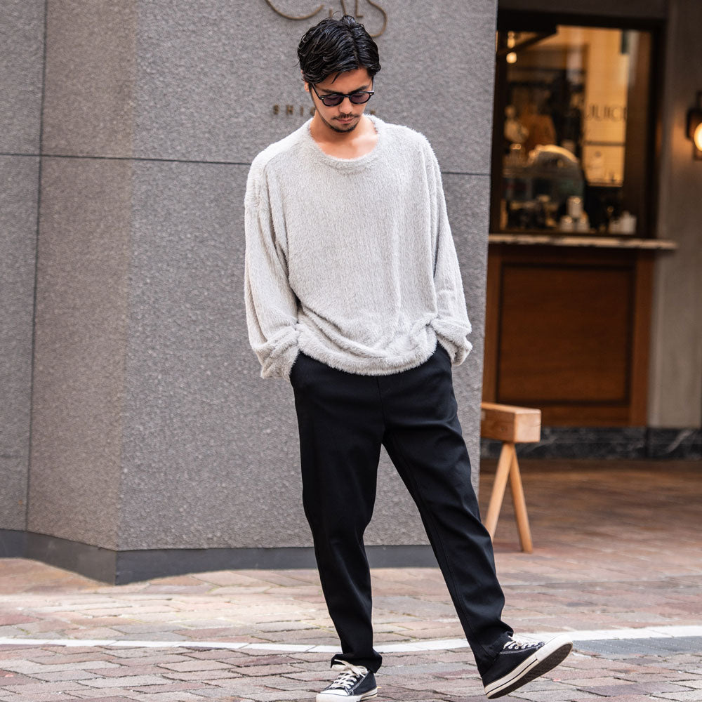 キャバリア CavariA CavariA シャギービッグシルエット長袖ニットソー （BLK(ブラック)） BLK(ブラック)