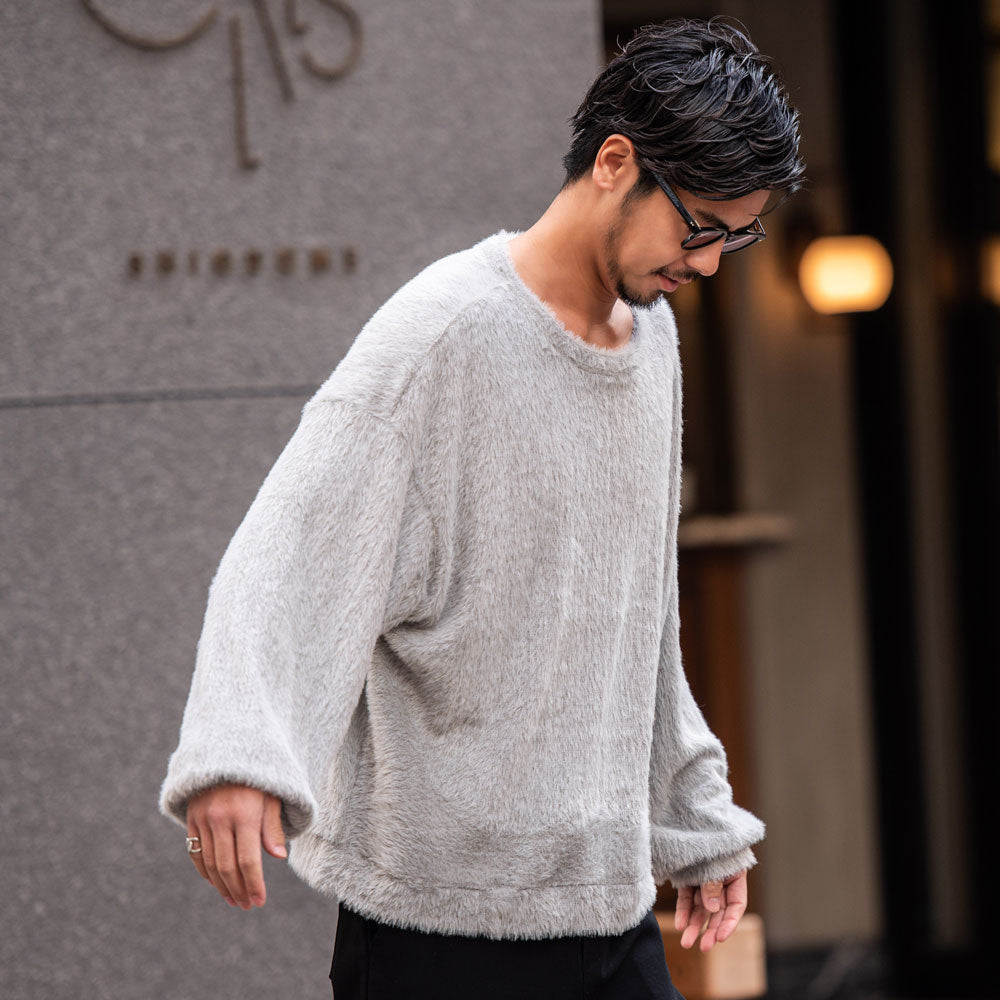キャバリア CavariA CavariA シャギービッグシルエット長袖ニットソー （BLK(ブラック)） BLK(ブラック)