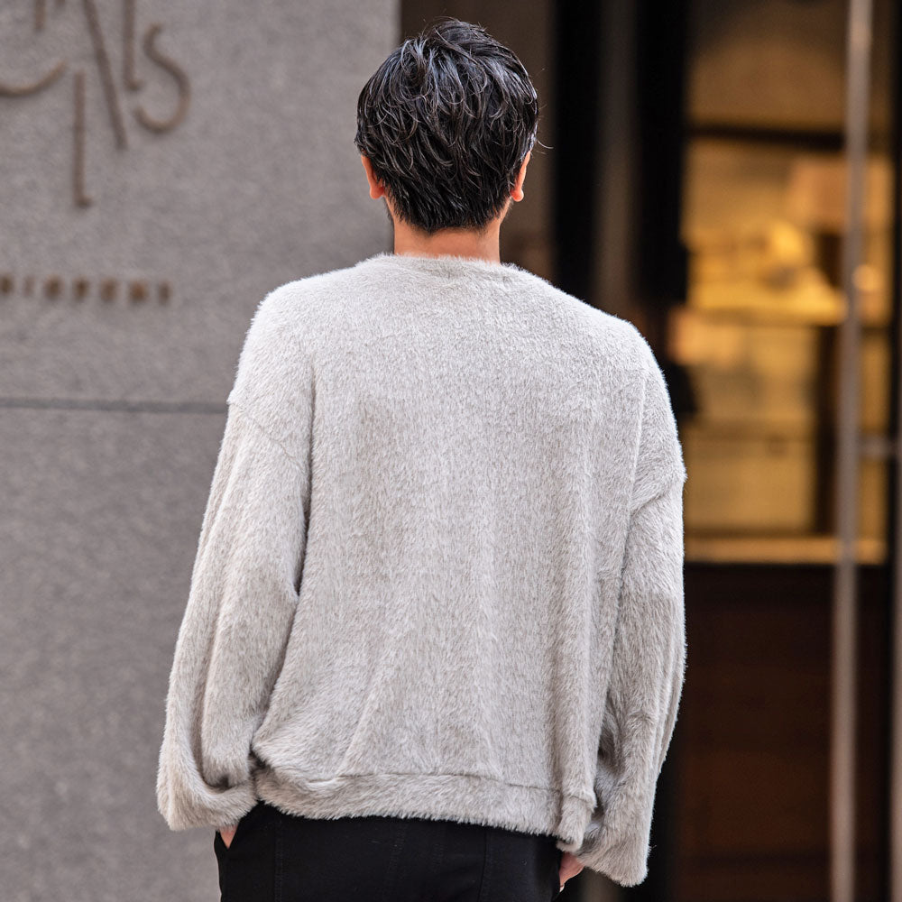 キャバリア CavariA CavariA シャギービッグシルエット長袖ニットソー （BLK(ブラック)） BLK(ブラック)