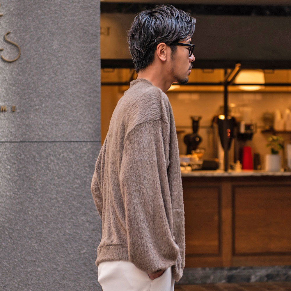 キャバリア CavariA CavariA シャギービッグシルエット長袖ニットソー （BLK(ブラック)） BLK(ブラック)