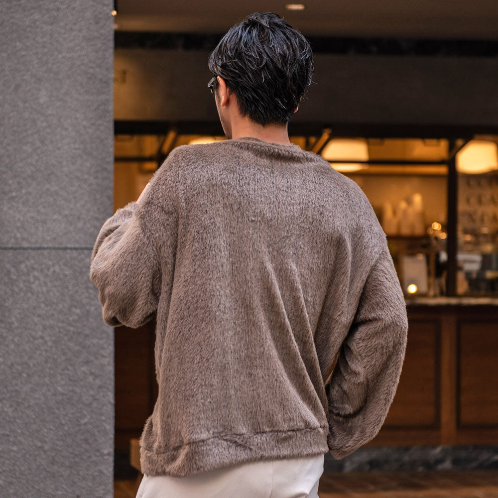 キャバリア CavariA CavariA シャギービッグシルエット長袖ニットソー （BLK(ブラック)） BLK(ブラック)