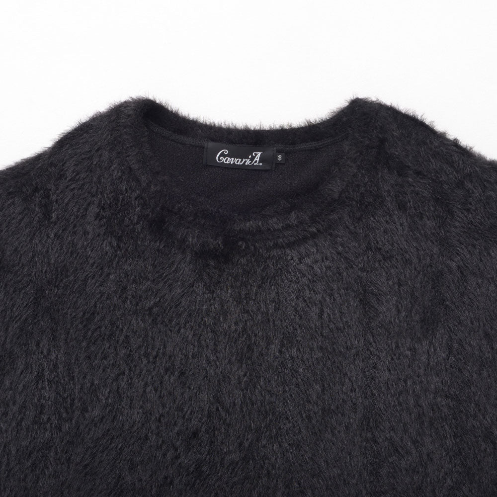 キャバリア CavariA CavariA シャギービッグシルエット長袖ニットソー （BLK(ブラック)） BLK(ブラック)