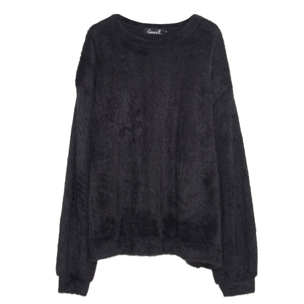キャバリア CavariA CavariA シャギービッグシルエット長袖ニットソー （BLK(ブラック)） BLK(ブラック)