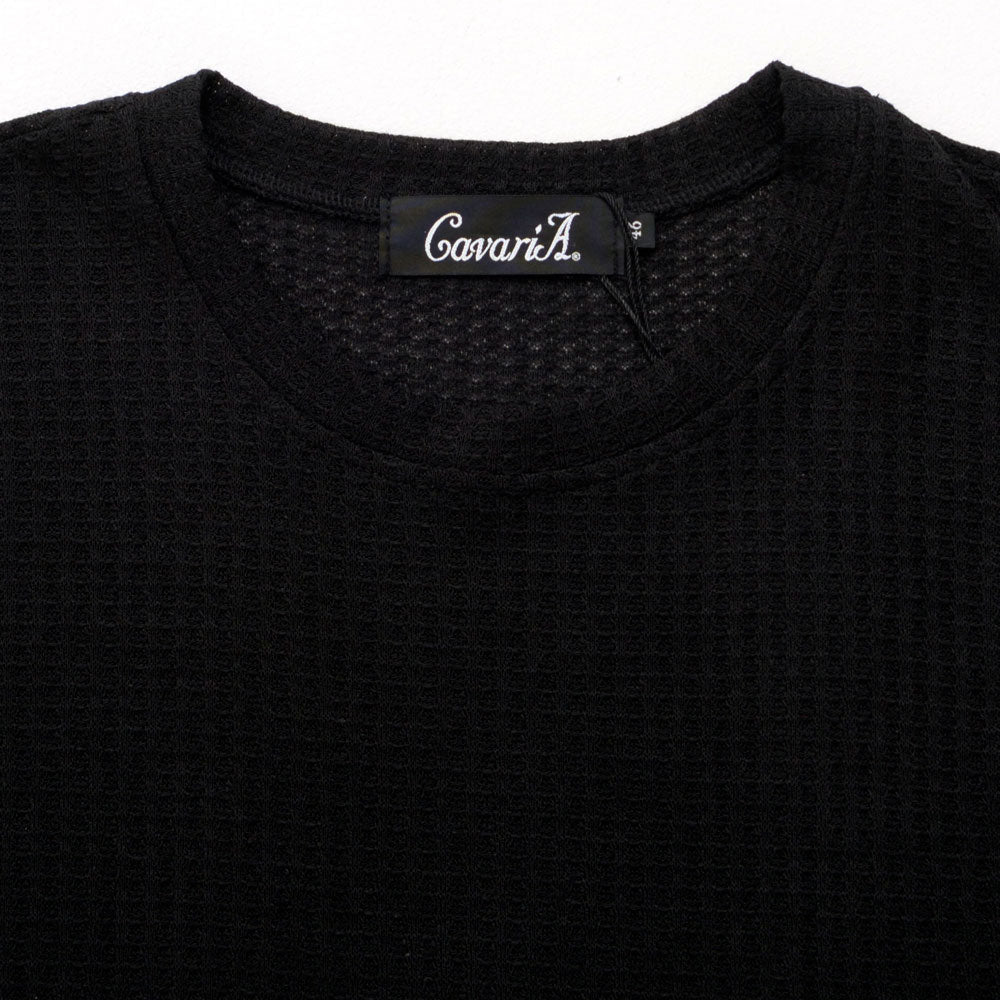 キャバリア CavariA CavariA ワッフル調半袖クルーネックTシャツ （GRN(グリーン)） GRN(グリーン)