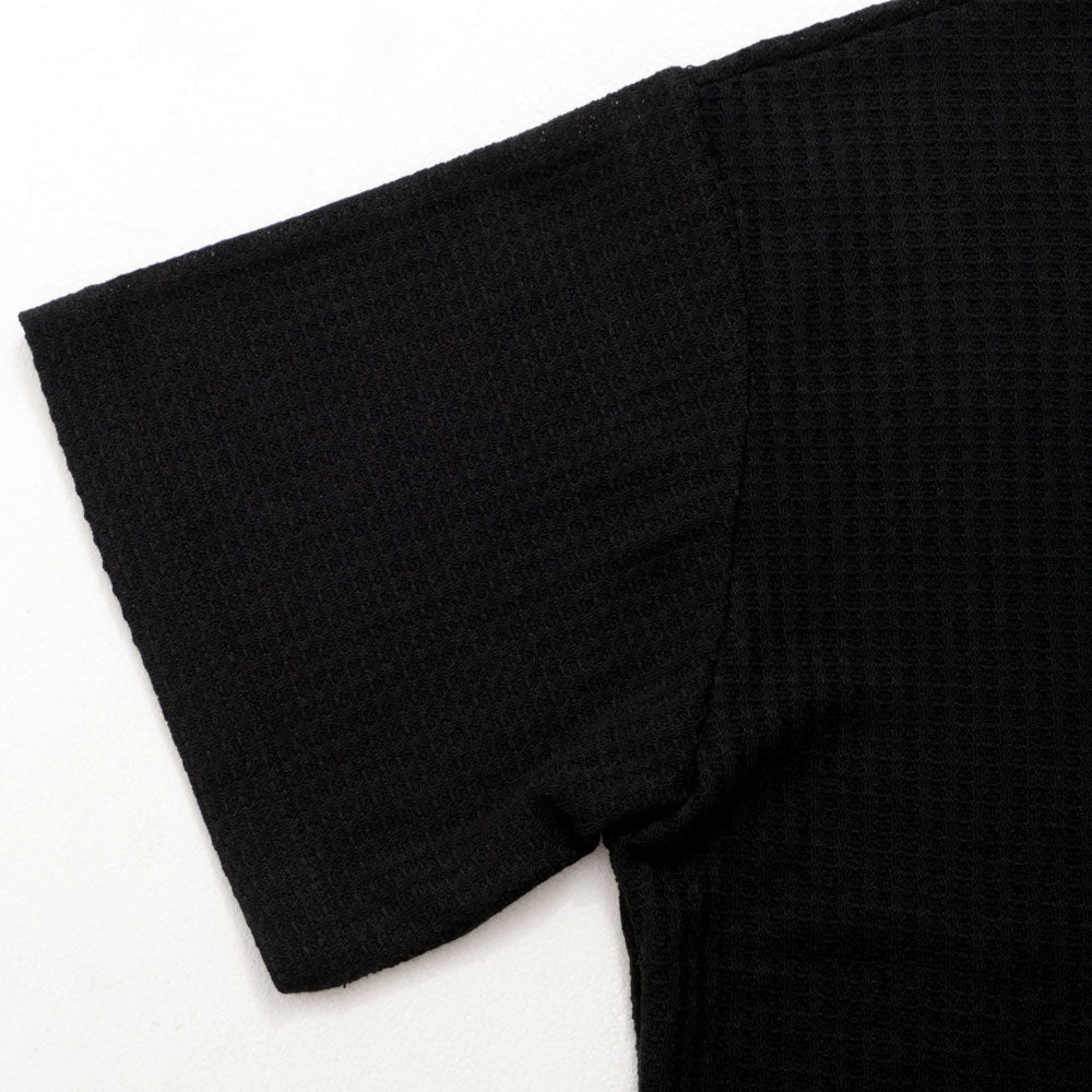 キャバリア CavariA CavariA ワッフル調半袖クルーネックTシャツ （GRN(グリーン)） GRN(グリーン)