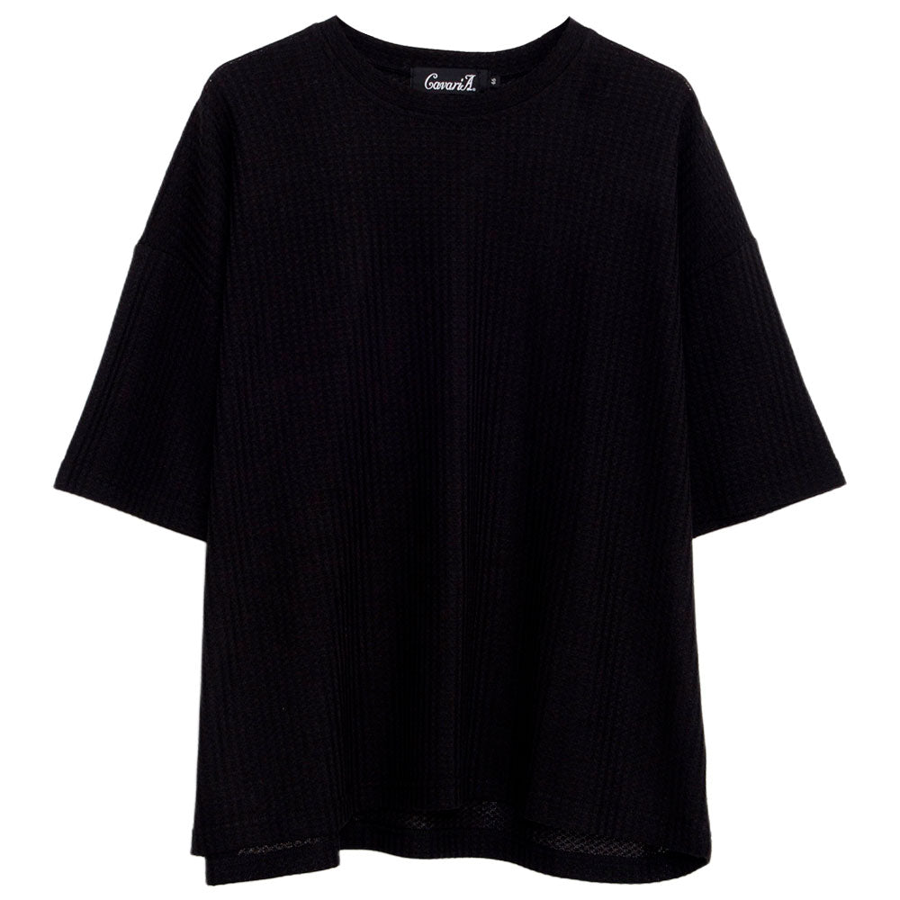 キャバリア CavariA CavariA ワッフル調半袖クルーネックTシャツ （GRN(グリーン)） GRN(グリーン)