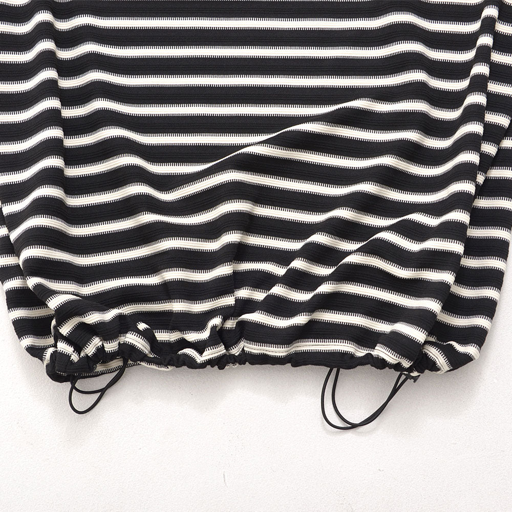 キャバリア CavariA CavariA クルーネック ボーダースピンドル半袖Tシャツ （BLK(ブラック)） BLK(ブラック)