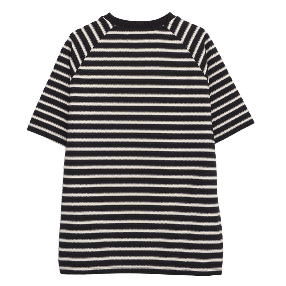 キャバリア CavariA CavariA クルーネック ボーダースピンドル半袖Tシャツ （BLK(ブラック)） BLK(ブラック)