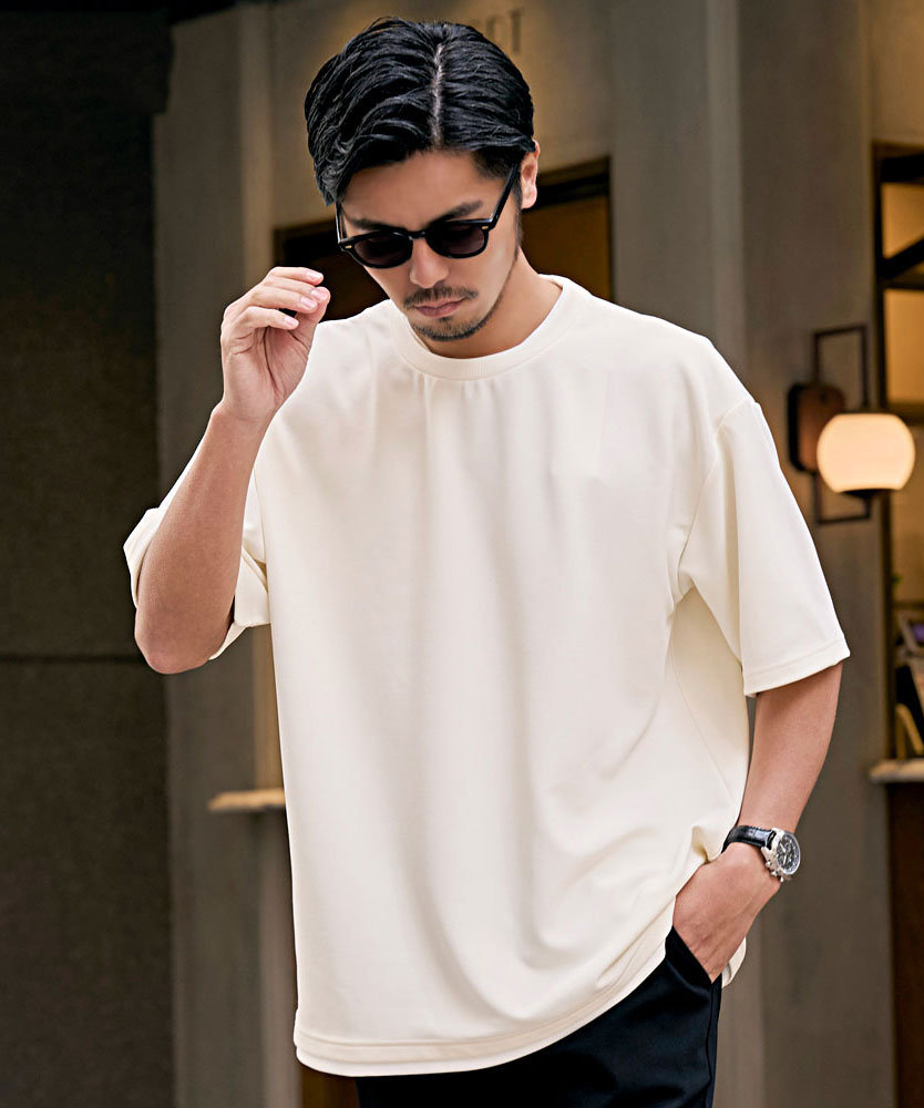 キャバリア CavariA CavariA クルーネック フェイクレイヤード半袖Tシャツ （WHT(ホワイト)） WHT(ホワイト)