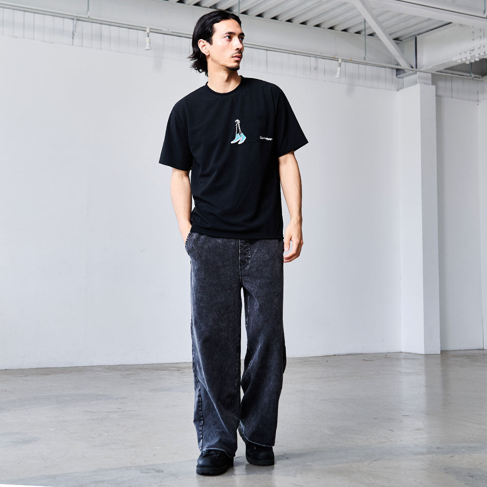 キャバリア CavariA CONVERSE アムンゼンポケットまたぎ刺繍半袖TEE （19(L.GRY/ライトグレー)） 19(L.GRY/ライトグレー)