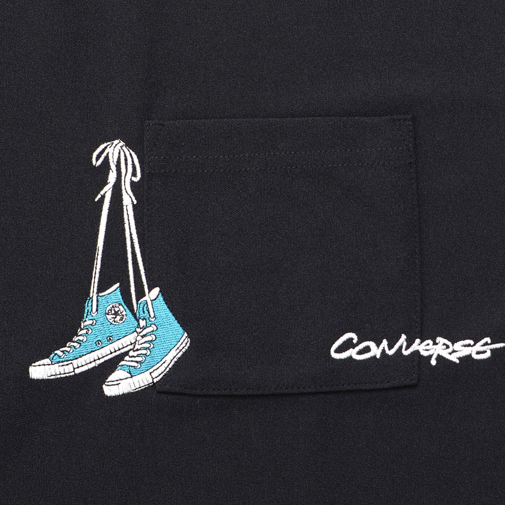 キャバリア CavariA CONVERSE アムンゼンポケットまたぎ刺繍半袖TEE （19(L.GRY/ライトグレー)） 19(L.GRY/ライトグレー)