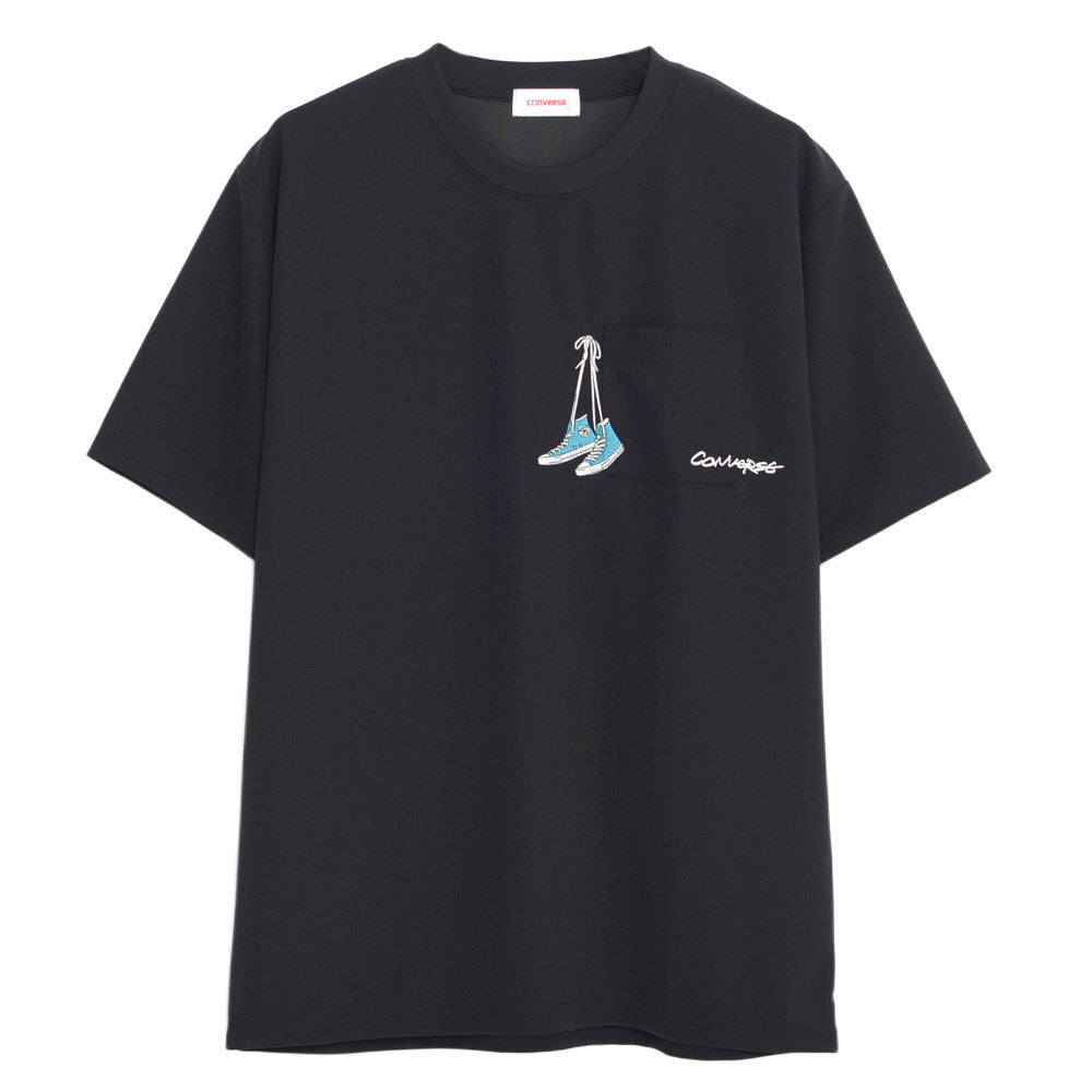 キャバリア CavariA CONVERSE アムンゼンポケットまたぎ刺繍半袖TEE （19(L.GRY/ライトグレー)） 19(L.GRY/ライトグレー)