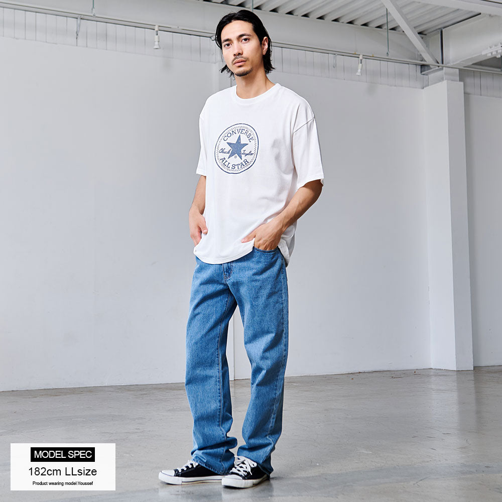 キャバリア CavariA CONVERSE アンクル＆ロゴ発泡プリント半袖TEE （67(NAVY/ネイビー)） 67(NAVY/ネイビー)