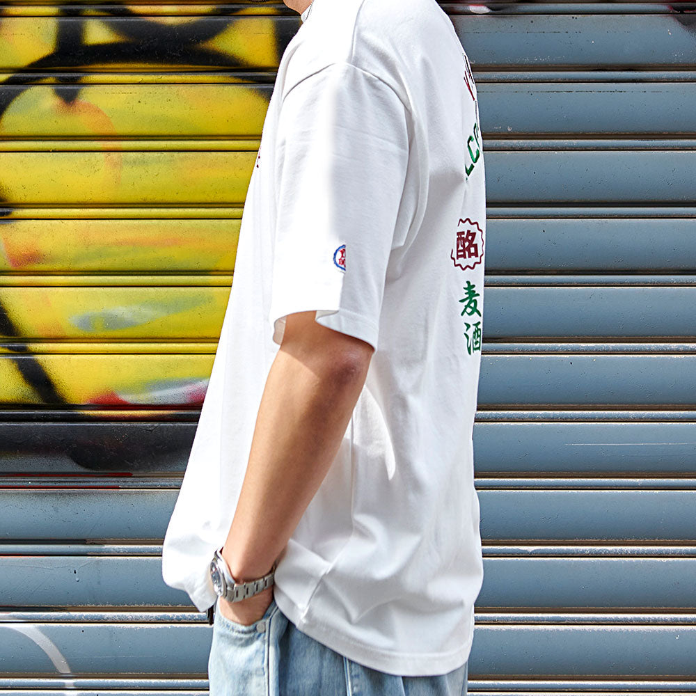 キャバリア CavariA YOIDORE クルーネック半袖Tシャツ カイジコラボB （90(WHT/ホワイト)） 90(WHT/ホワイト)