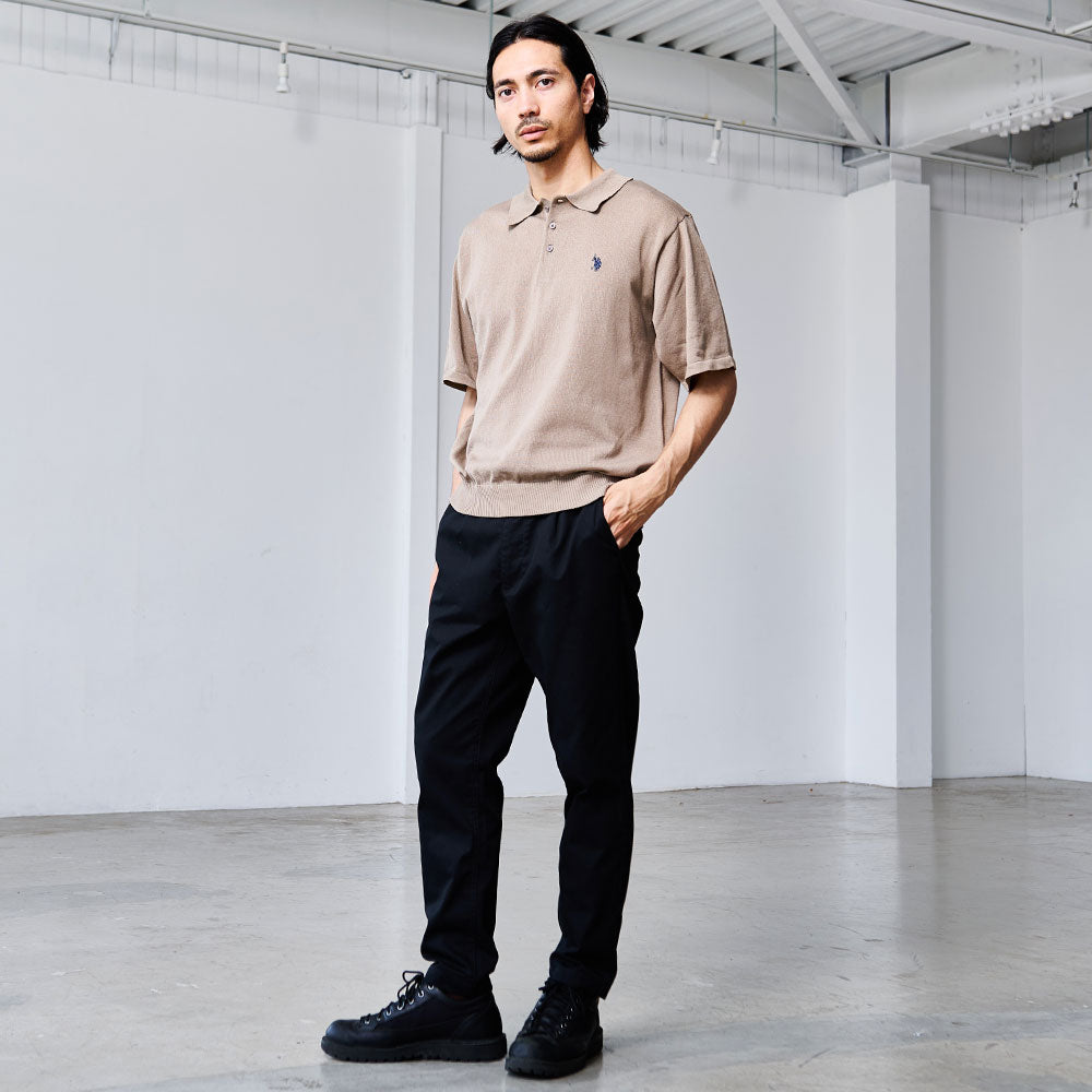 キャバリア CavariA U.S. POLO ASSN. 半袖ニットポロシャツ （61(NAVY/ネイビー)） 61(NAVY/ネイビー)