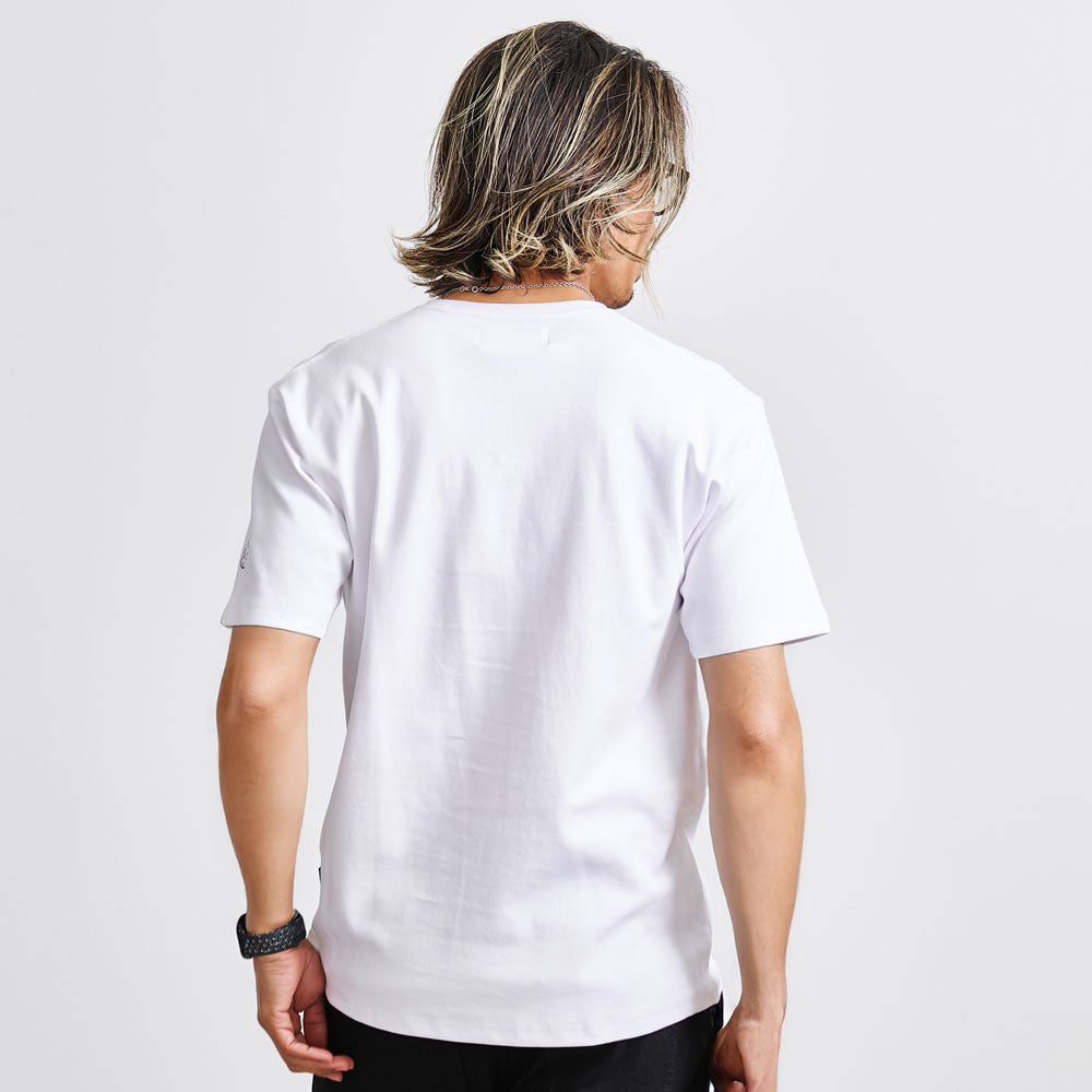 キャバリア CavariA Hollywood rich.& NO.5ブレイクハート半袖Tシャツ （2.BLACK(ブラック)） 2.BLACK(ブラック)