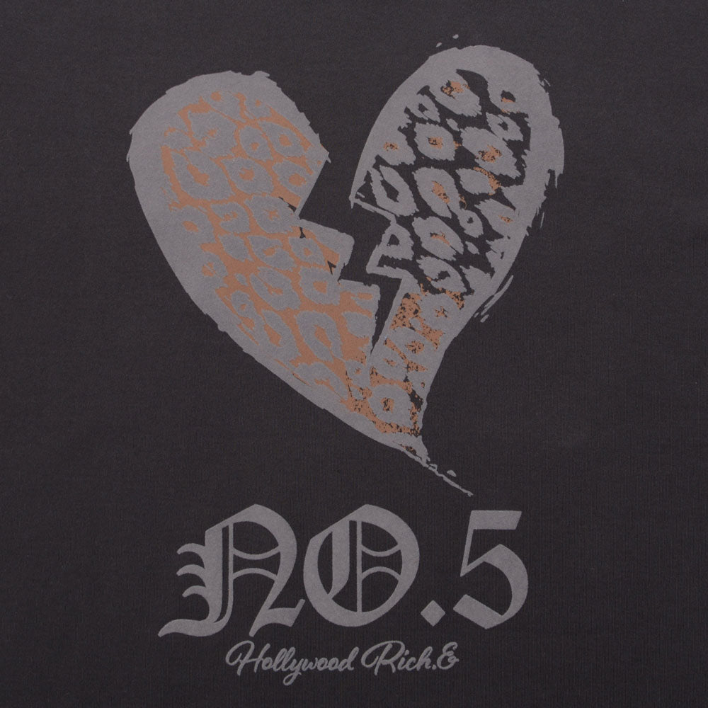 キャバリア CavariA Hollywood rich.& NO.5ブレイクハート半袖Tシャツ （2.BLACK(ブラック)） 2.BLACK(ブラック)