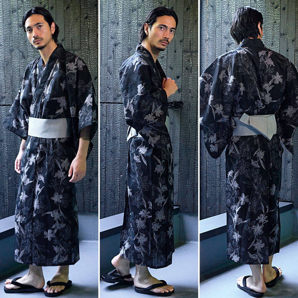 キャバリア CavariA CavariA 総柄浴衣(浴衣と帯セット) 2点セット （D柄） D柄