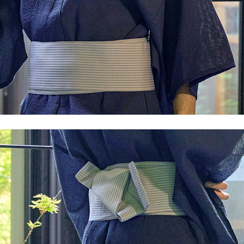 キャバリア CavariA CavariA しじら織浴衣(浴衣と帯セット) 2点セット （C柄） C柄