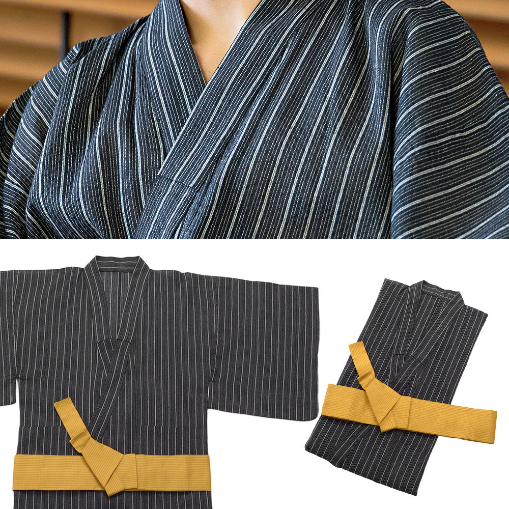 キャバリア CavariA CavariA しじら織浴衣(浴衣と帯セット) 2点セット （C柄） C柄