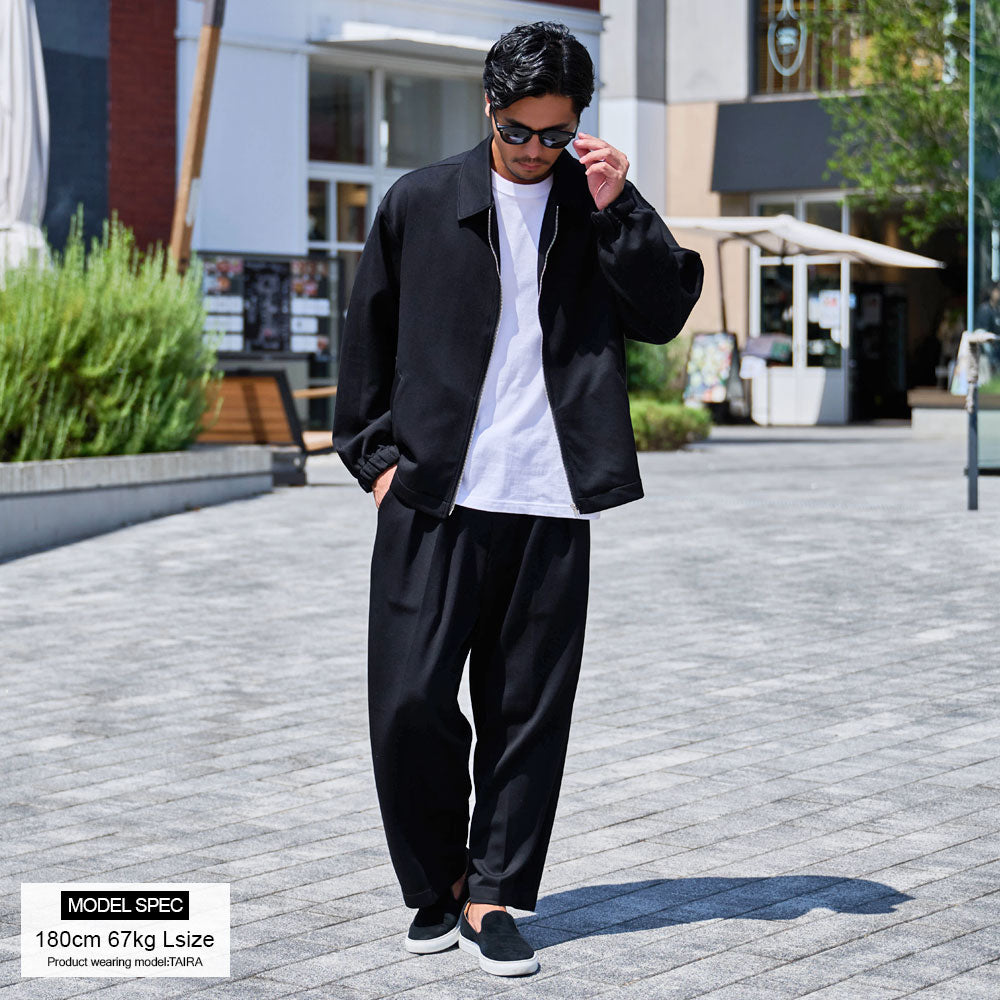 キャバリア CavariA CavariA ポンチ2タックワイドパンツ セットアップ可 （BLK(ブラック)） BLK(ブラック)
