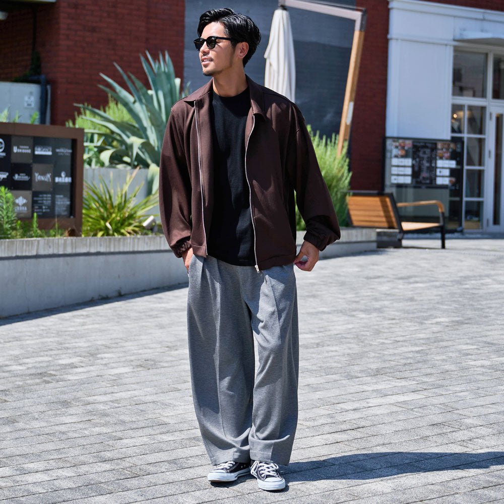 キャバリア CavariA CavariA ポンチ2タックワイドパンツ セットアップ可 （BLK(ブラック)） BLK(ブラック)