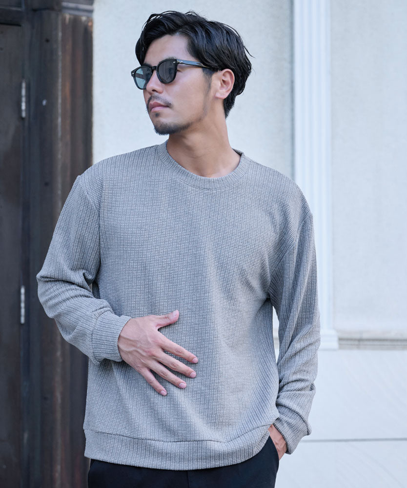 キャバリア CavariA CavariA ワッフルニットソートレーナー （10(GRY/グレー)） 10(GRY/グレー)