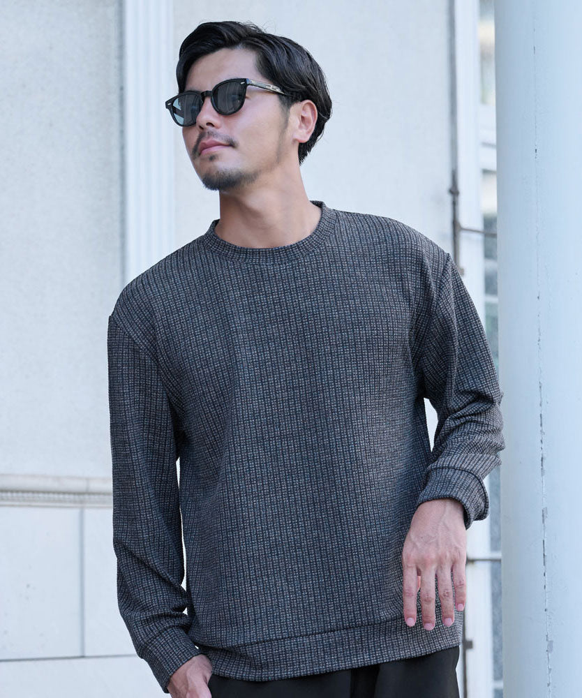 キャバリア CavariA CavariA ワッフルニットソートレーナー （90(BLK/ブラック)） 90(BLK/ブラック)