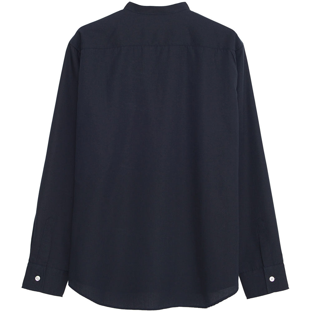 キャバリア CavariA CavariA 日本製スキッパーバンドカラールーズ長袖シャツ （NAVY(ネイビー)） NAVY(ネイビー)