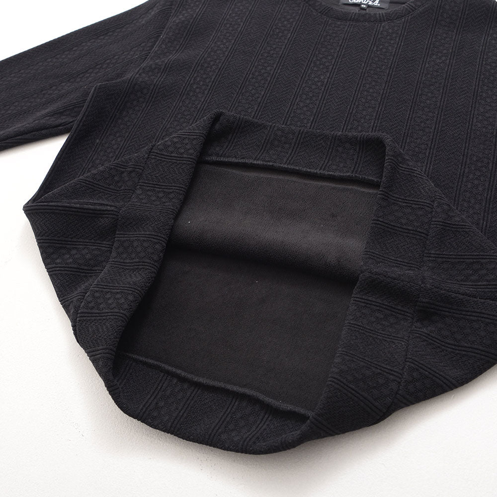 キャバリア CavariA CavariA モールパターン柄トレーナー （90(BLK/ブラック)） 90(BLK/ブラック)
