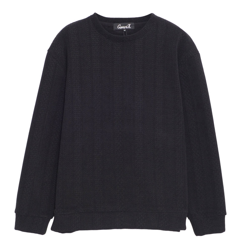 キャバリア CavariA CavariA モールパターン柄トレーナー （90(BLK/ブラック)） 90(BLK/ブラック)