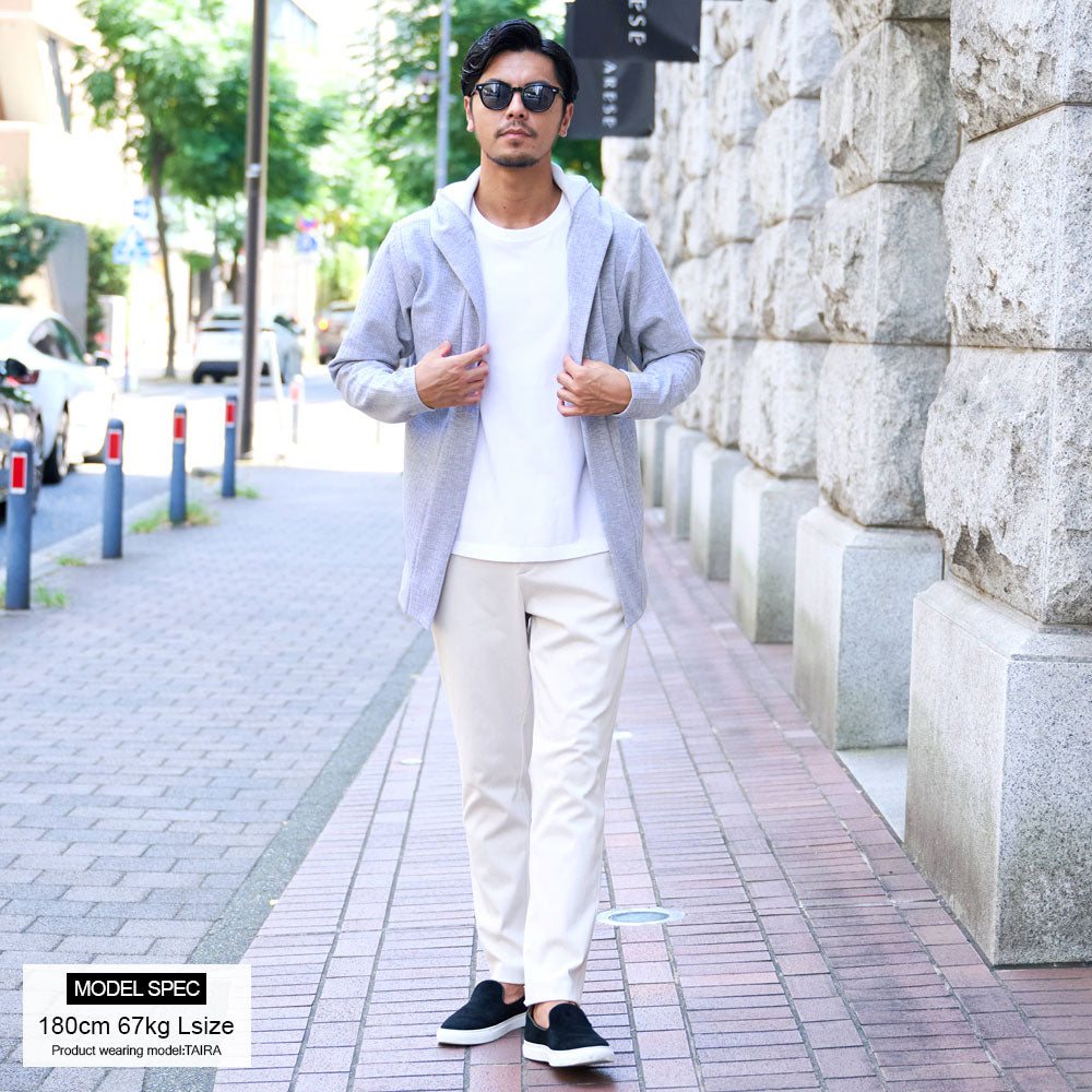 キャバリア CavariA CavariA ストライプヘリボーンフード付きカーデ （10(GRY/グレー)） 10(GRY/グレー)