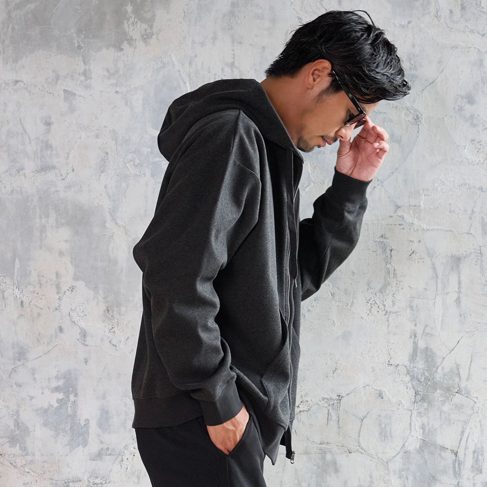 キャバリア CavariA CavariA ヘリンボンZIPパーカー （CHARCOAL(チャコール)） CHARCOAL(チャコール)