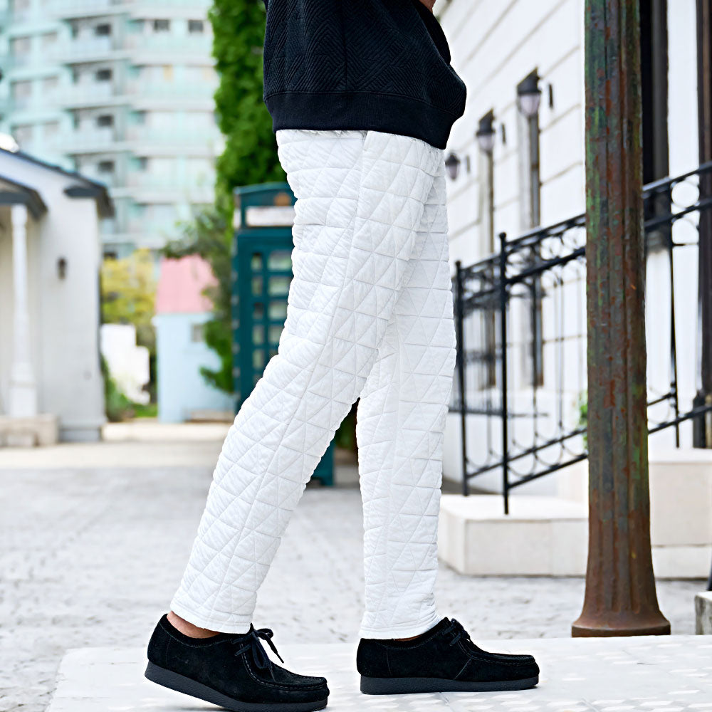 キャバリア CavariA CavariA リラックスキルティングパンツ （WHT(ホワイト)） WHT(ホワイト)