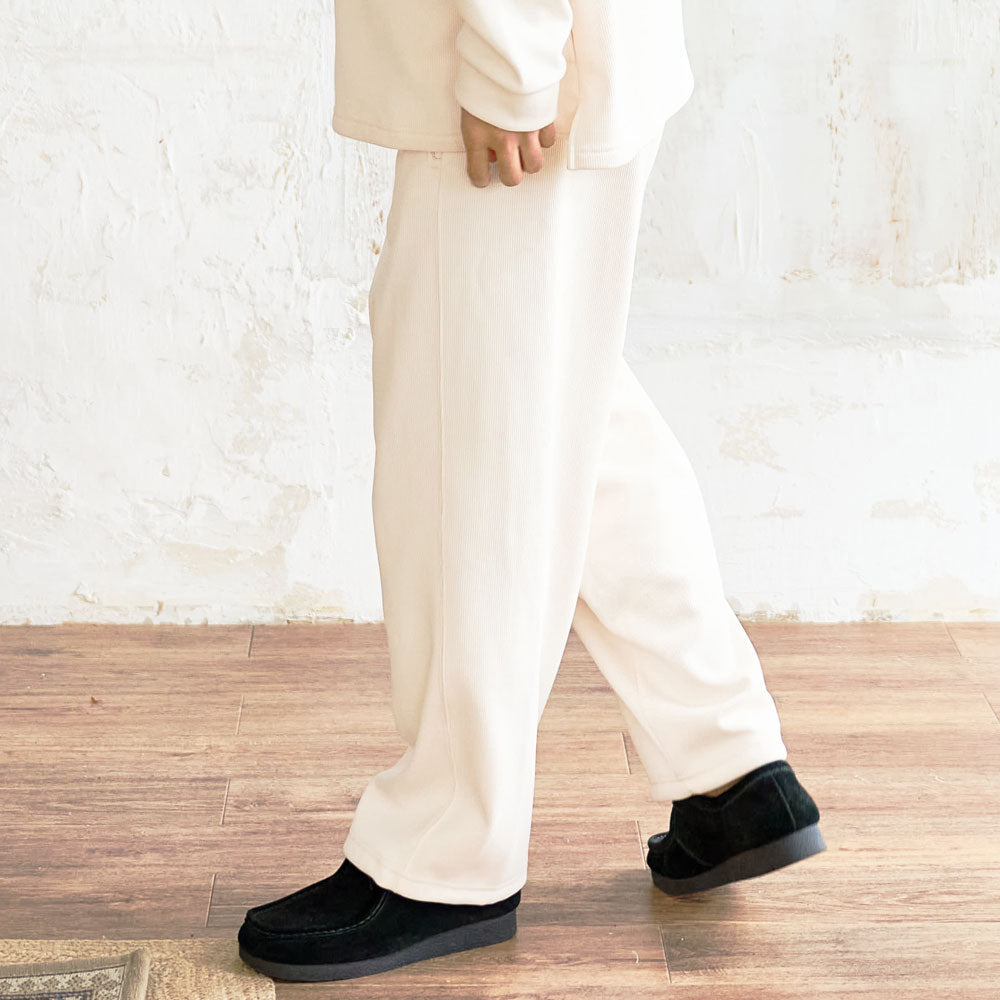 キャバリア CavariA CavariA ドビー裏起毛ワイドパンツ （WHT(ホワイト)） WHT(ホワイト)