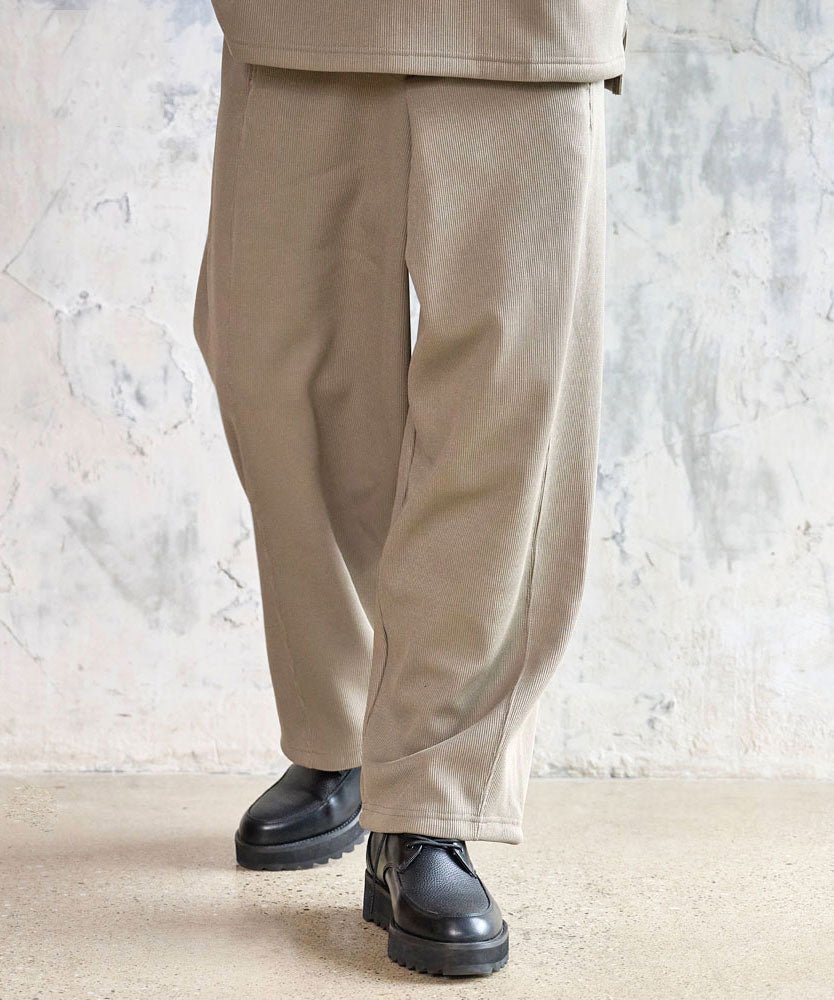 キャバリア CavariA CavariA ドビー裏起毛ワイドパンツ （GREIGE(グレージュ)） GREIGE(グレージュ)